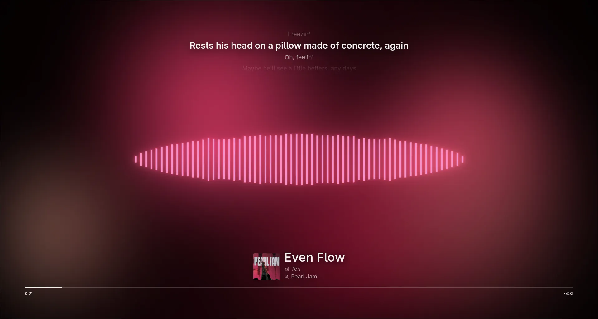 Playback visualizer