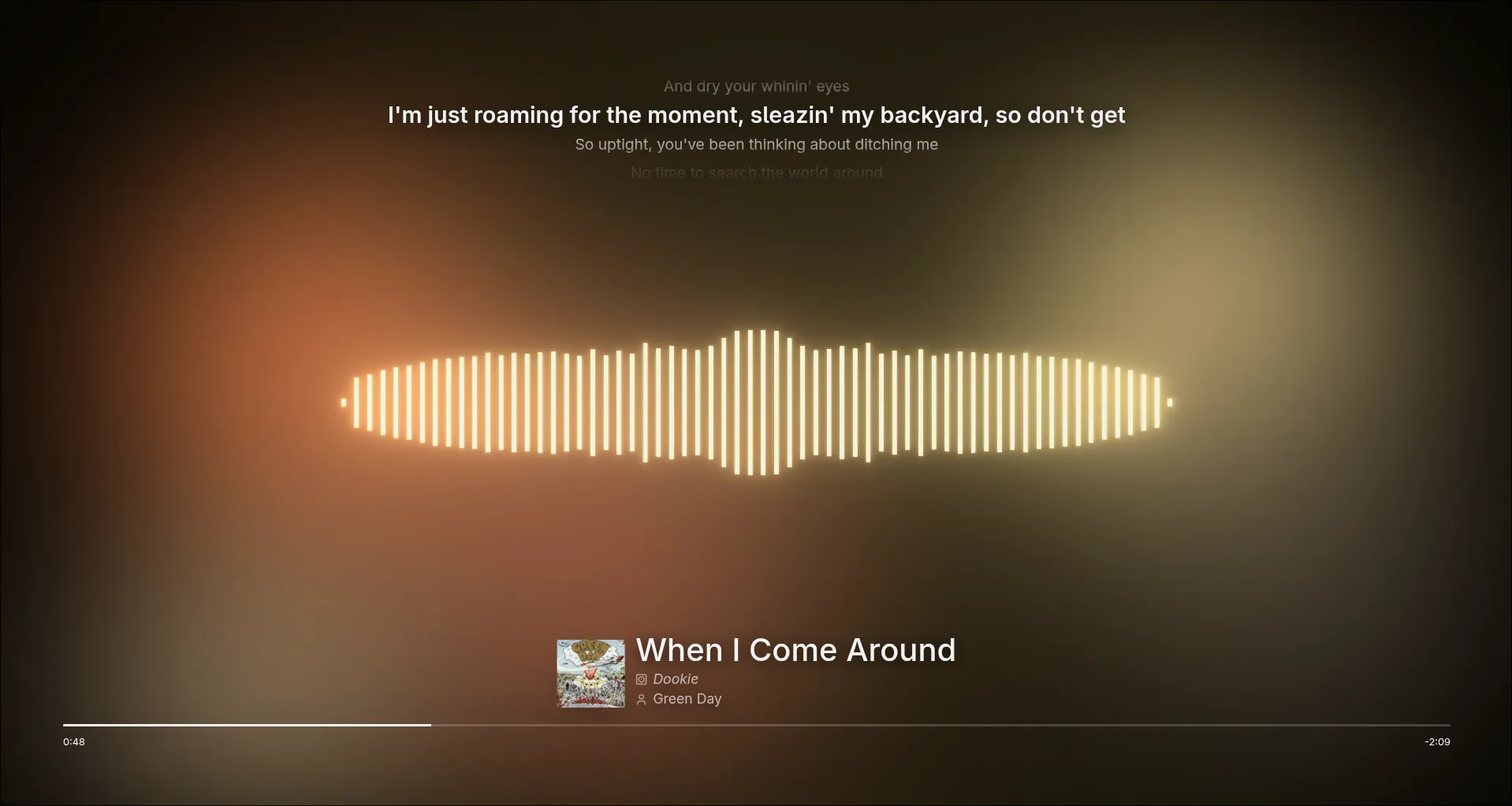 Playback visualizer