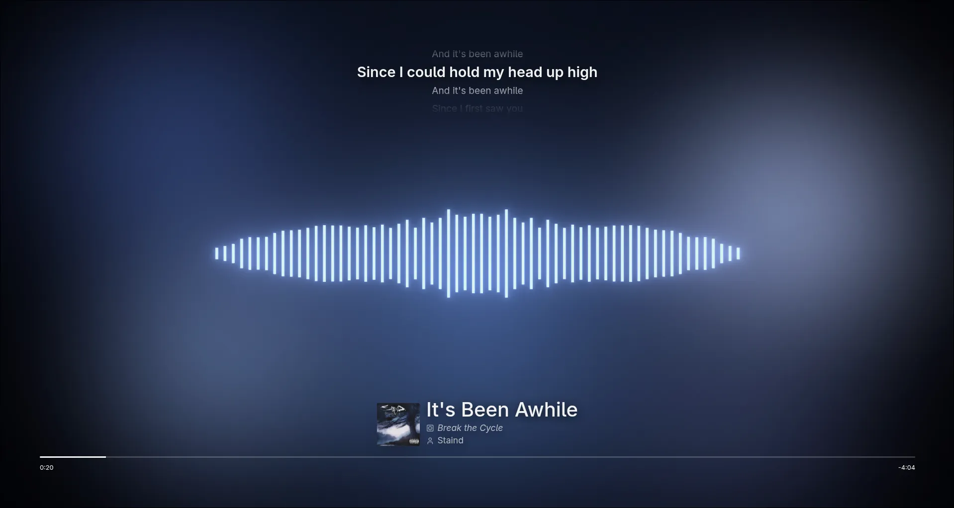 Playback visualizer