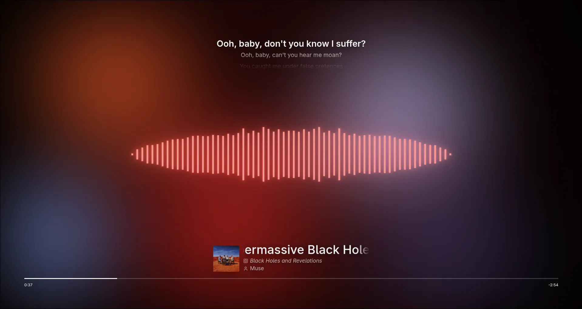Playback visualizer